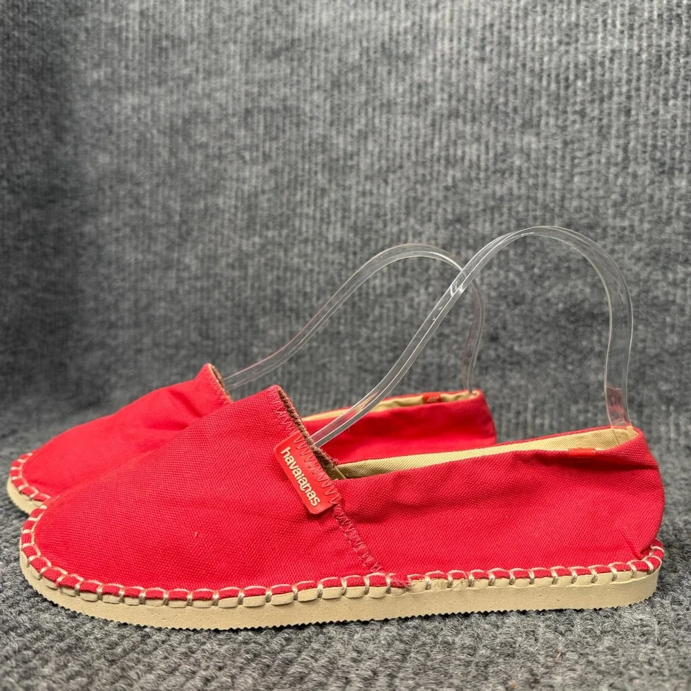 Havaianas Flat Espadrilles Women US 8M Red Comfort Travel Casual Boho Shoes